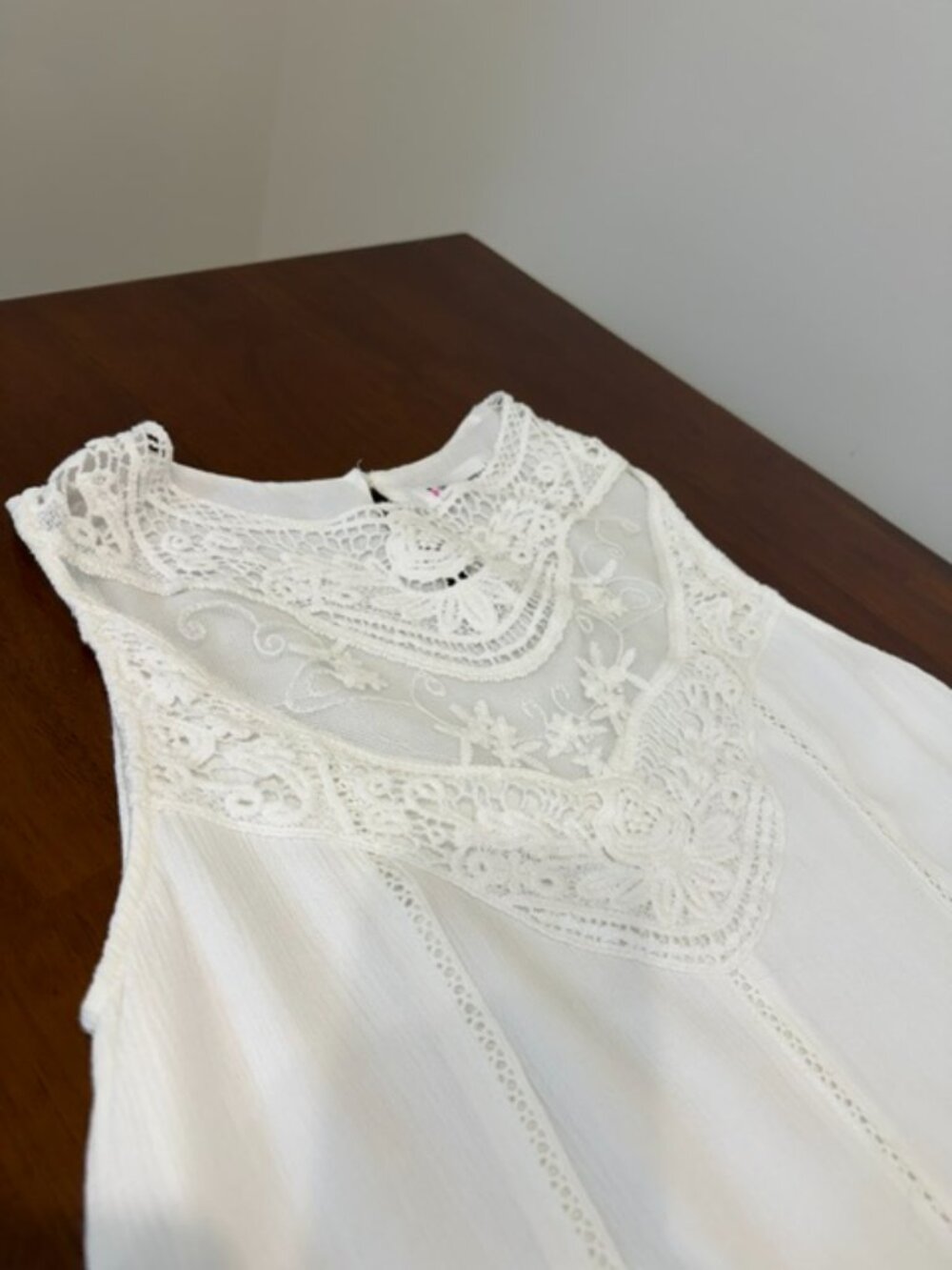 Save By The Dress White Sleeveless Lagen Look Dress Tunic Size S. - Picture 5 of 16